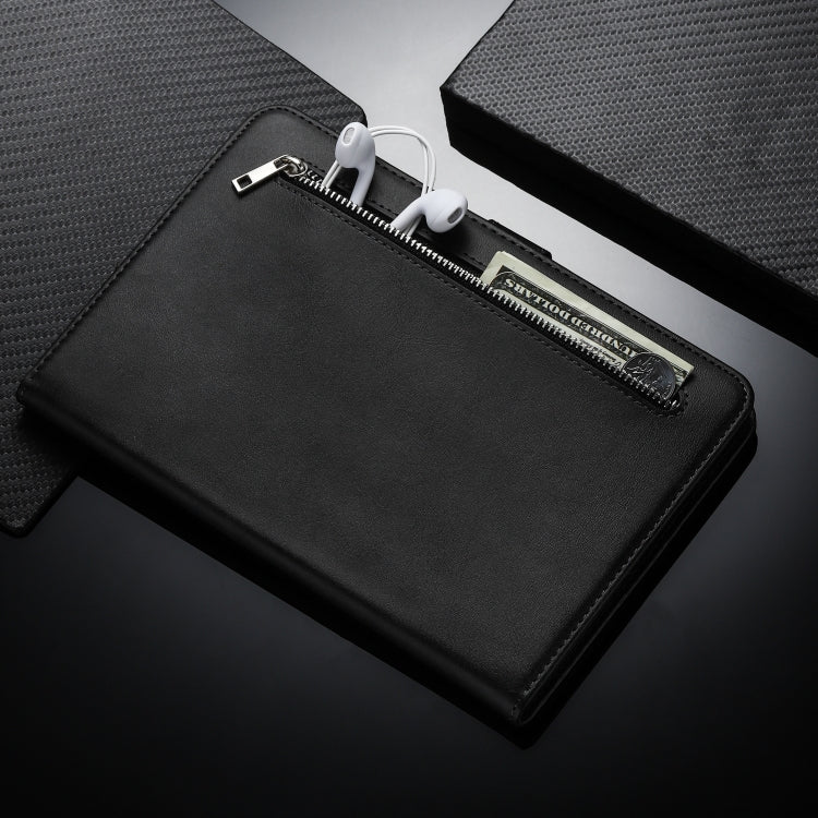 For iPad Pro 12.9(2020) / Pro 12.9(2018) Tablet Fashion Calf Texture Zipper Horizontal Flip Leather Tablet Case with Stand & Card Slots & Wallet & Wake-up / Sleep Function