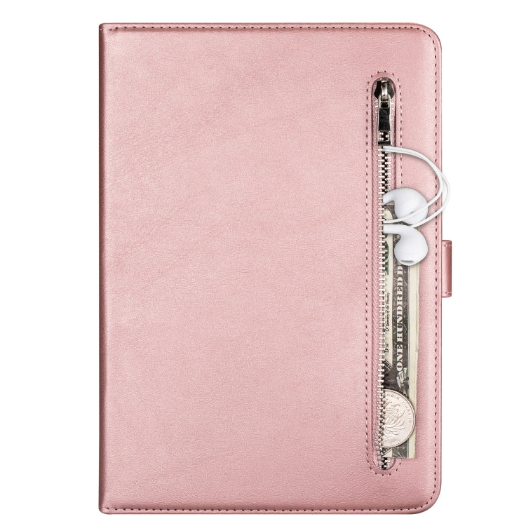 For iPad Pro 12.9(2020) / Pro 12.9(2018) Tablet Fashion Calf Texture Zipper Horizontal Flip Leather Tablet Case with Stand & Card Slots & Wallet & Wake-up / Sleep Function