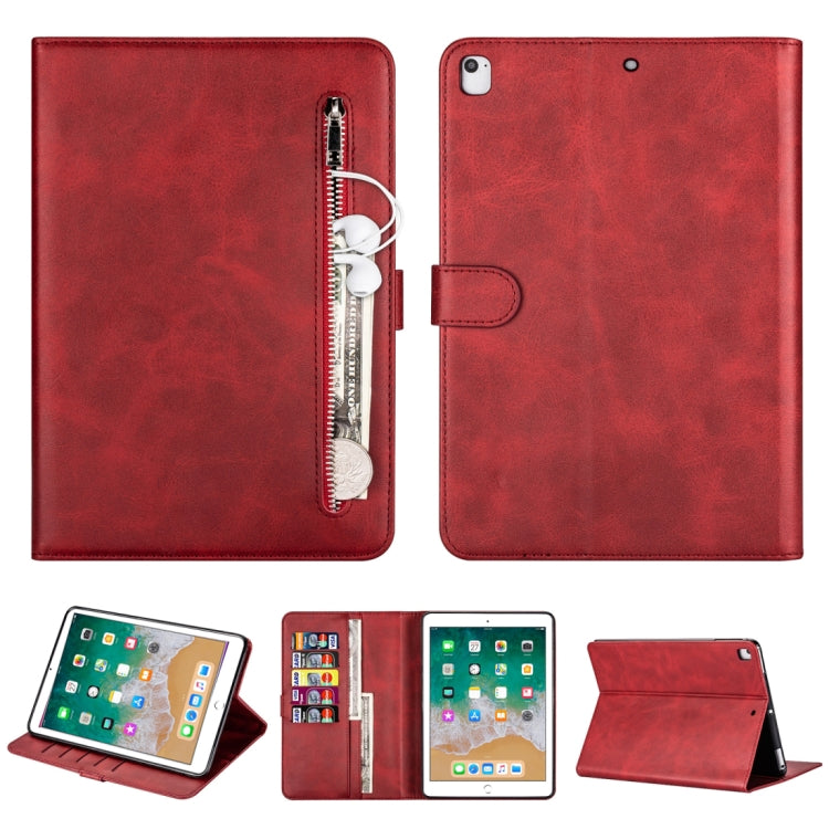 For iPad 9.7 inch Universal Tablet Fashion Calf Texture Zipper Horizontal Flip Leather Case with Stand & Card Slots & Wallet & Wake-up / Sleep Function