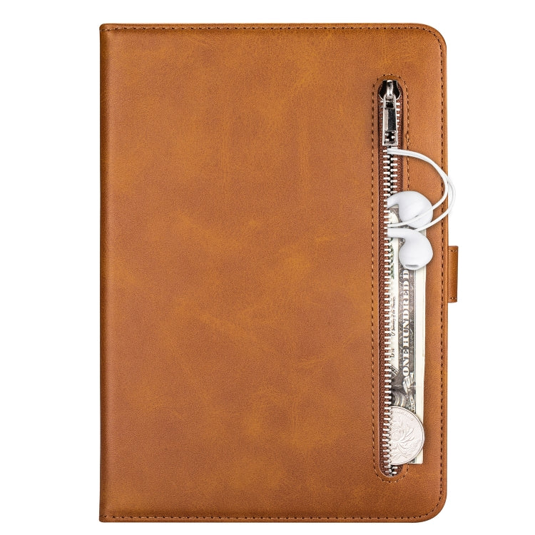 For iPad 9.7 inch Universal Tablet Fashion Calf Texture Zipper Horizontal Flip Leather Case with Stand & Card Slots & Wallet & Wake-up / Sleep Function