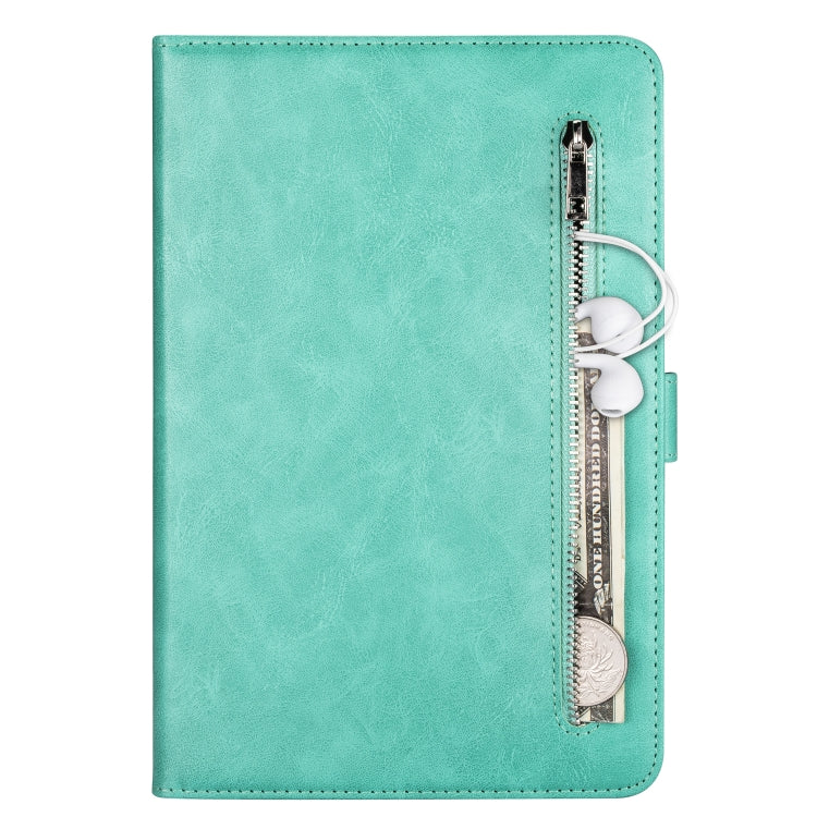 For iPad Mini 1 / 2 / 3 / 4 / 5 Tablet Fashion Calf Texture Zipper Horizontal Flip Leather Case with Stand & Card Slots & Wallet & Wake-up / Sleep Function