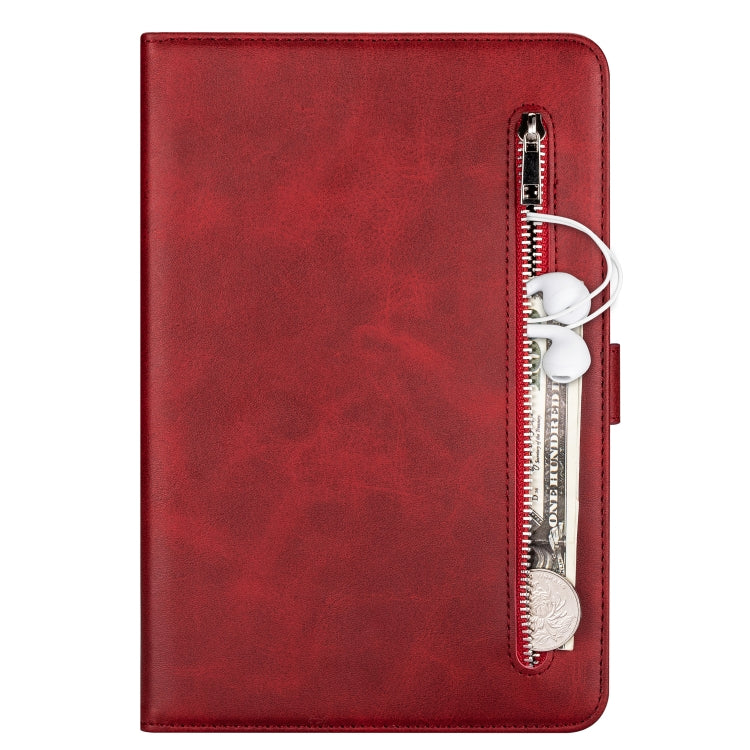 For iPad Mini 1 / 2 / 3 / 4 / 5 Tablet Fashion Calf Texture Zipper Horizontal Flip Leather Case with Stand & Card Slots & Wallet & Wake-up / Sleep Function