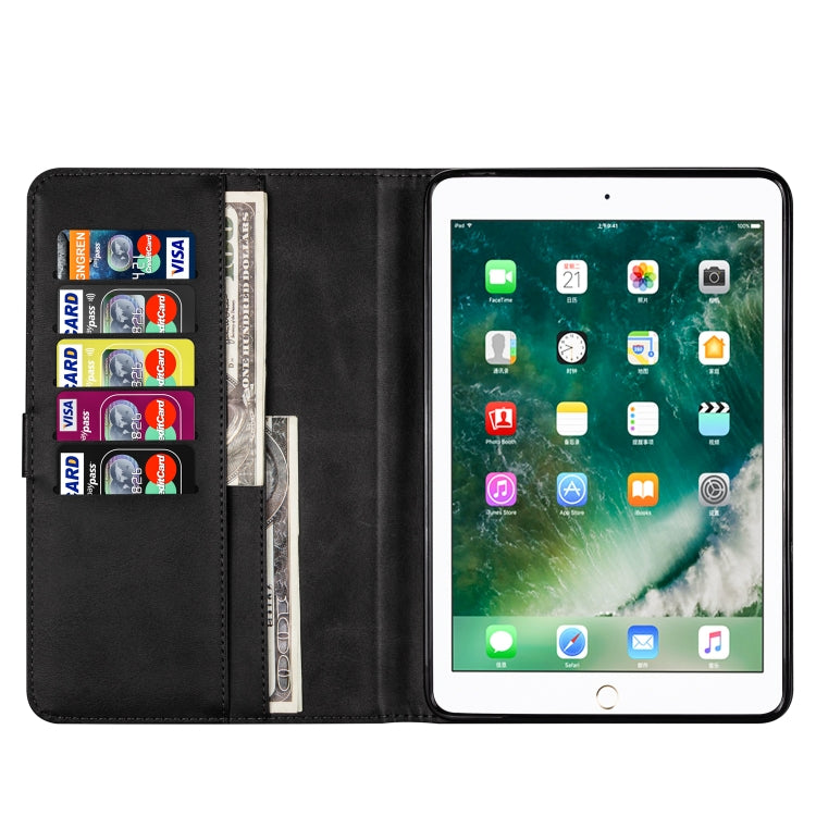For iPad Mini 1 / 2 / 3 / 4 / 5 Tablet Fashion Calf Texture Zipper Horizontal Flip Leather Case with Stand & Card Slots & Wallet & Wake-up / Sleep Function