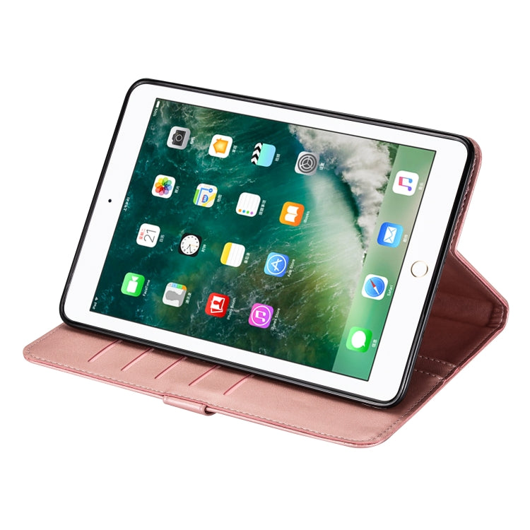 For iPad Mini 1 / 2 / 3 / 4 / 5 Tablet Fashion Calf Texture Zipper Horizontal Flip Leather Case with Stand & Card Slots & Wallet & Wake-up / Sleep Function