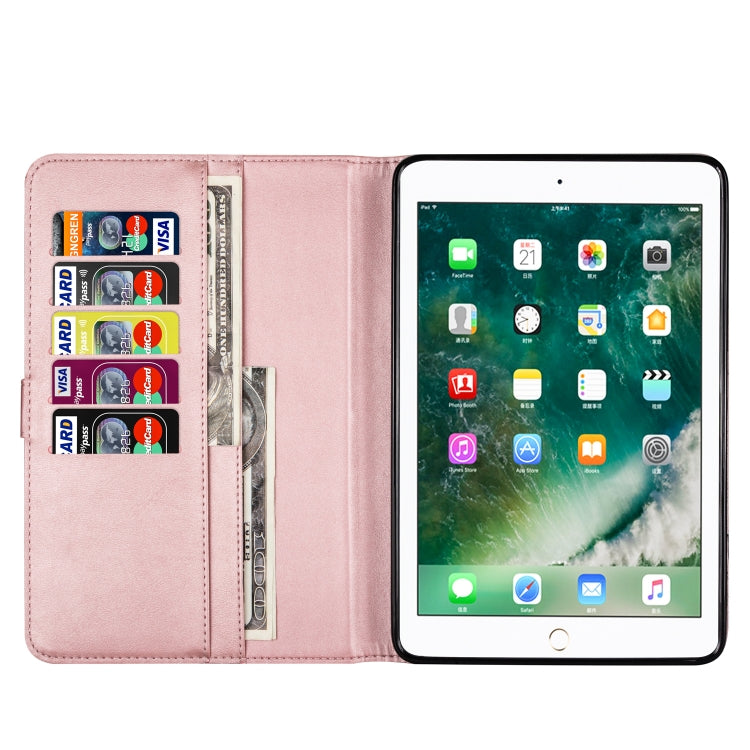 For iPad Mini 1 / 2 / 3 / 4 / 5 Tablet Fashion Calf Texture Zipper Horizontal Flip Leather Case with Stand & Card Slots & Wallet & Wake-up / Sleep Function