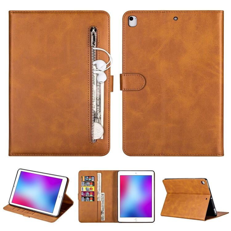 For iPad 10.5 / 10.2 Tablet Fashion Calf Texture Zipper Horizontal Flip Leather Case with Stand & Card Slots & Wallet & Wake-up / Sleep Function