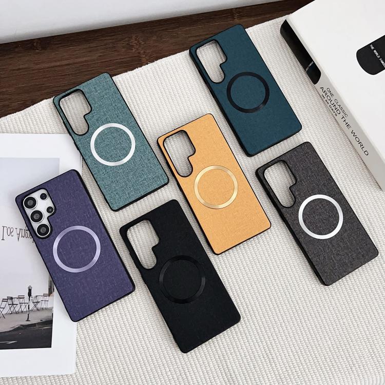 For Samsung Galaxy S25 Ultra 5G CD Magsafe Magnetic Cloth Texture Phone Case