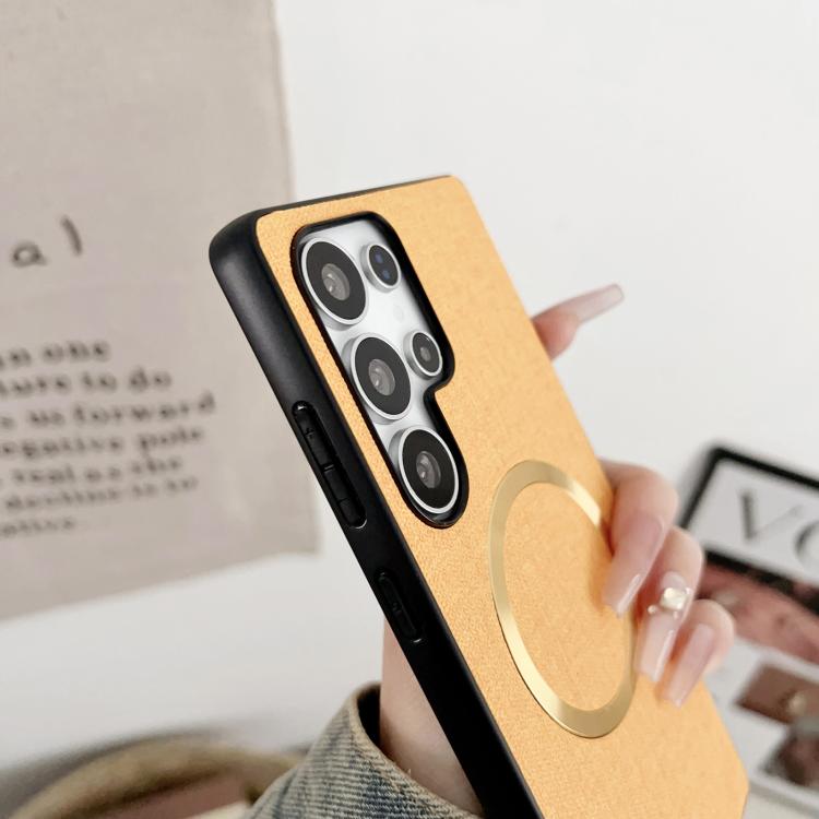 For Samsung Galaxy S25 Ultra 5G CD Magsafe Magnetic Cloth Texture Phone Case