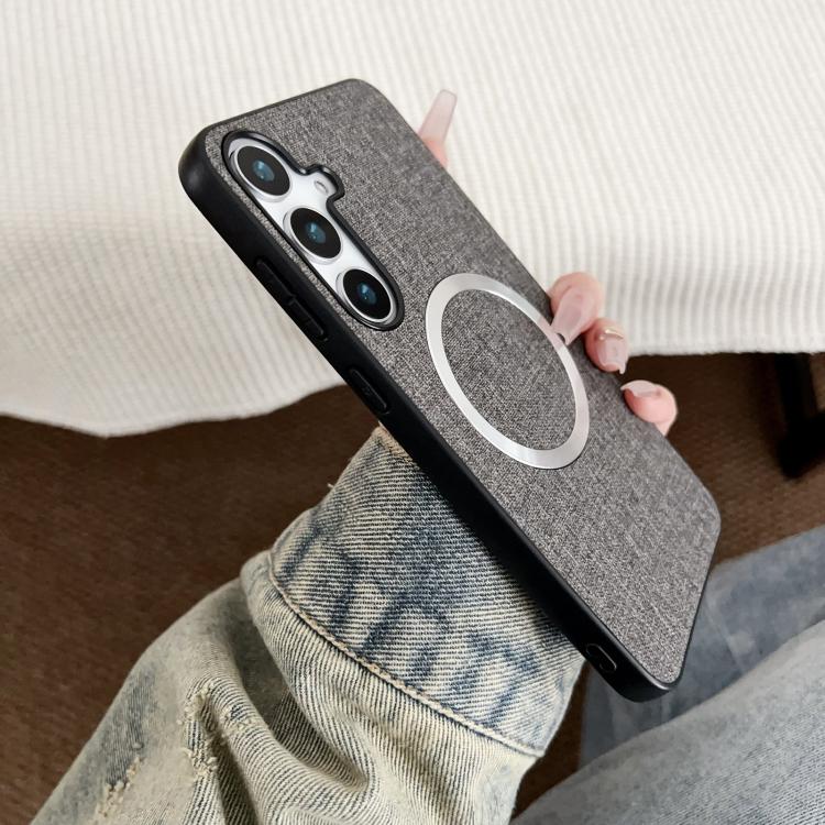 For Samsung Galaxy S25+ 5G CD Magsafe Magnetic Cloth Texture Phone Case