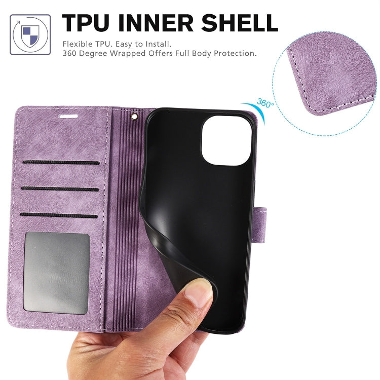 For iPhone 16 Pro Max Orchid Butterfly Embossed Leather Phone Case