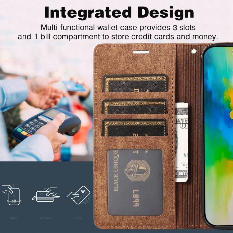 For iPhone 16 Pro Max Orchid Butterfly Embossed Leather Phone Case