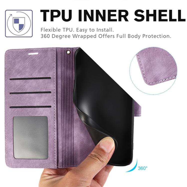 For iPhone 17 Pro Max Orchid Butterfly Embossed Leather Phone Case