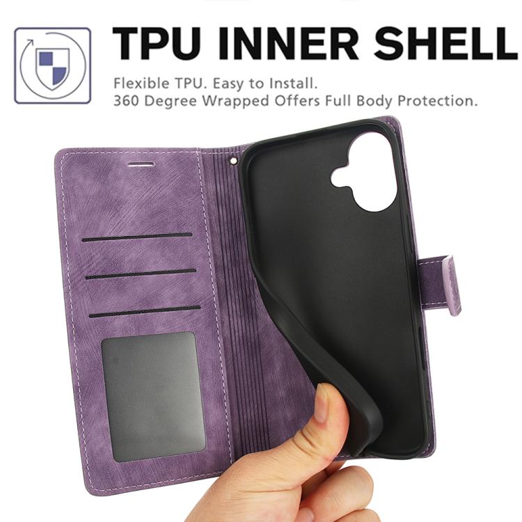 For iPhone 17 Orchid Butterfly Embossed Leather Phone Case