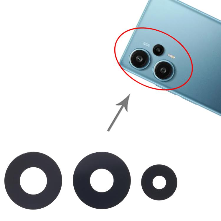For Xiaomi Redmi Note 12 Turbo 10pcs Back Camera Lens