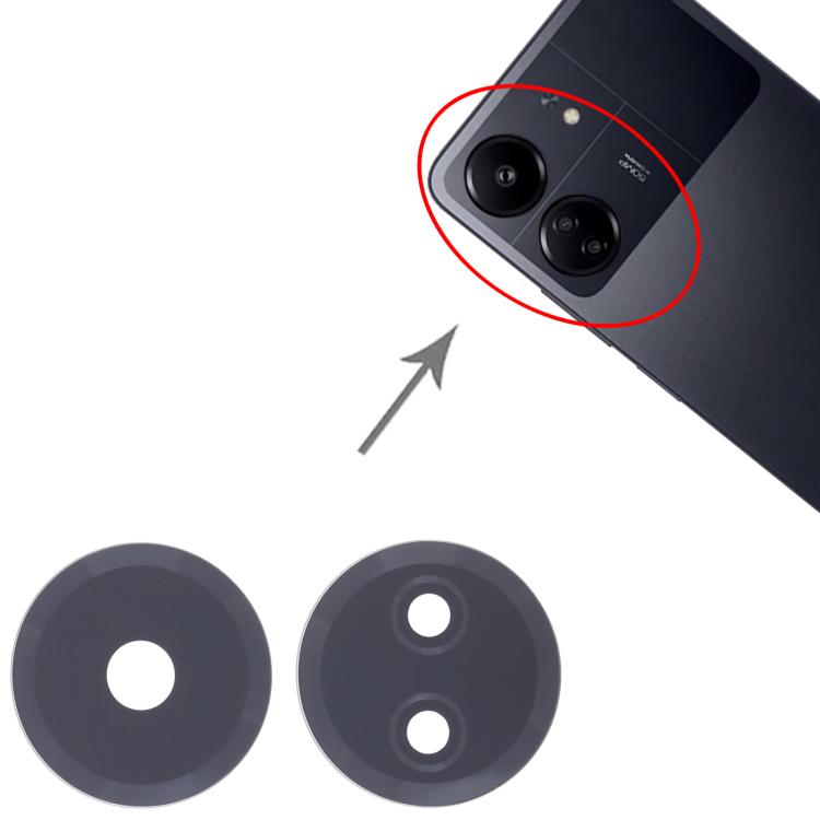 For Xiaomi Poco C65 10pcs Back Camera Lens