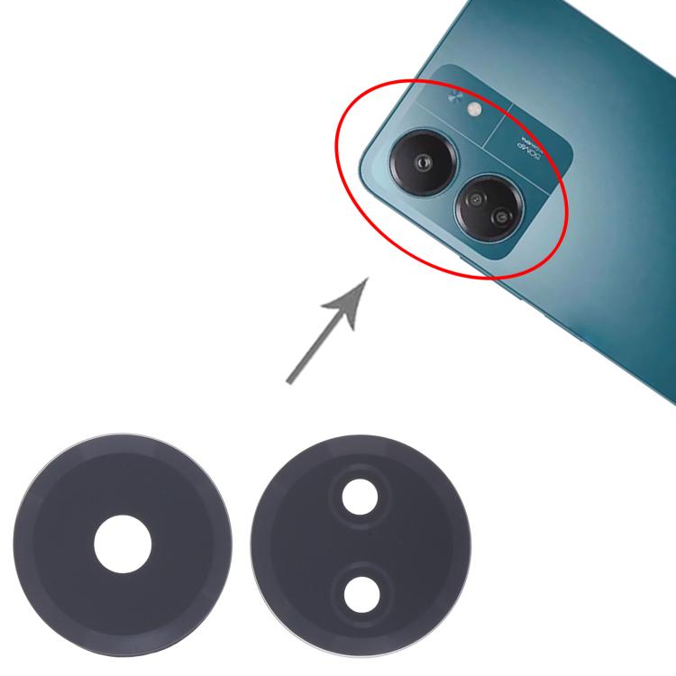 For Xiaomi Redmi 13C 4G 10pcs Back Camera Lens