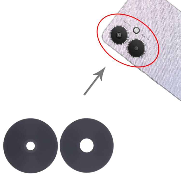 For Xiaomi Redmi 13C 5G 10pcs Back Camera Lens