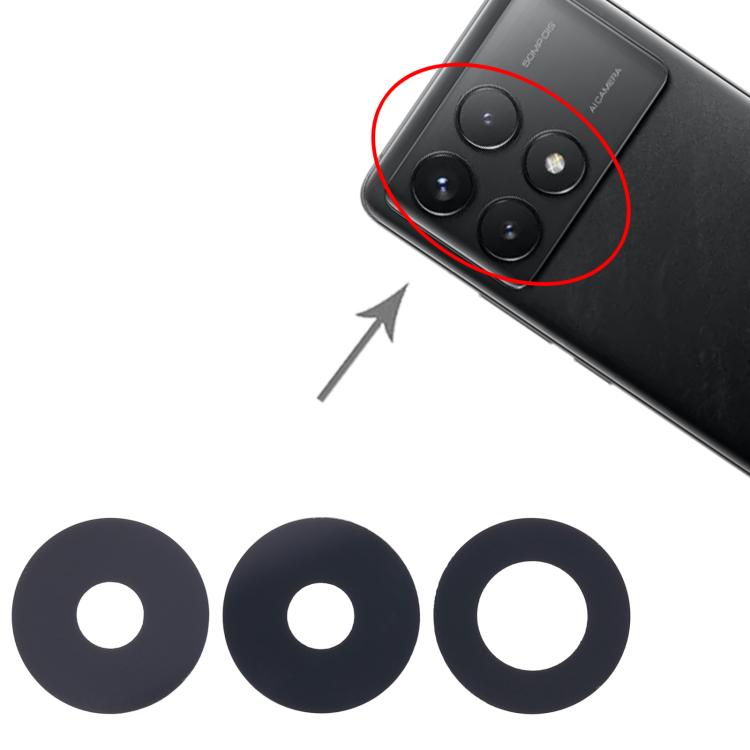 For Xiaomi Redmi K70 10pcs Back Camera Lens