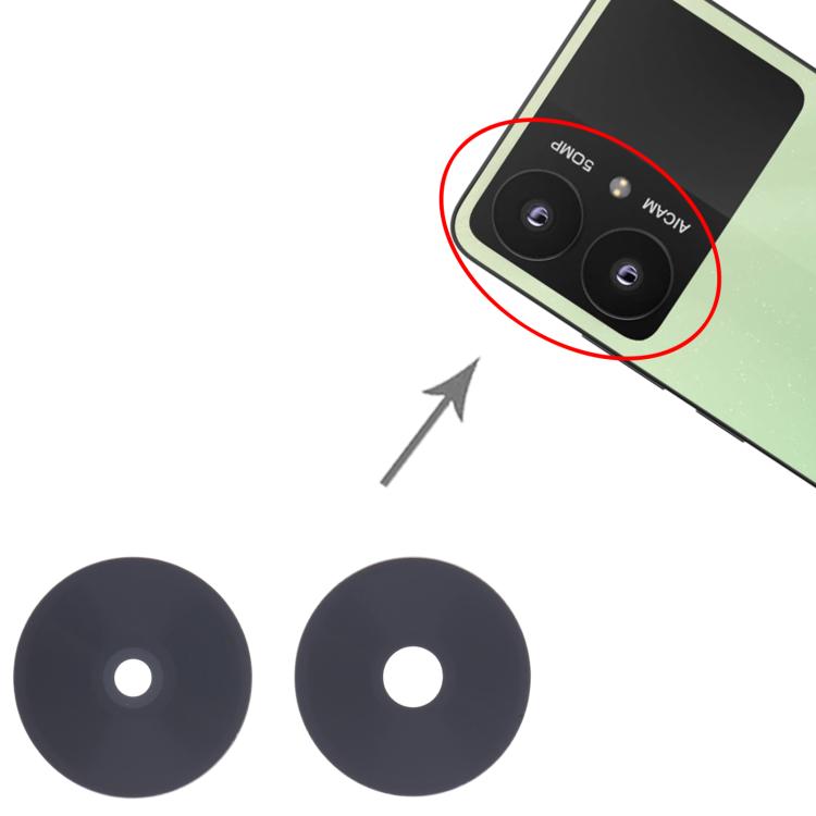 For Xiaomi Redmi 13R 10pcs Back Camera Lens