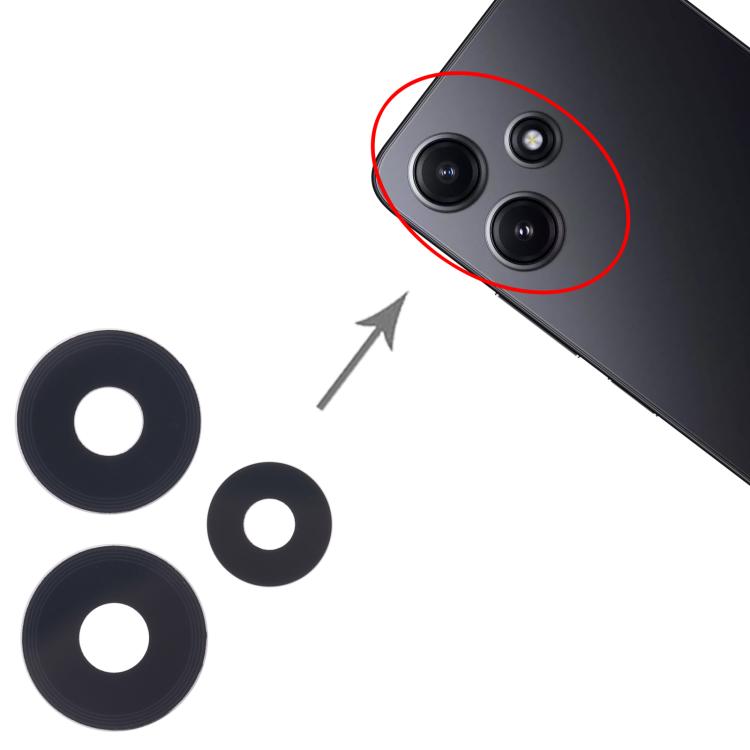 For Xiaomi Redmi 12 5G 10pcs Back Camera Lens