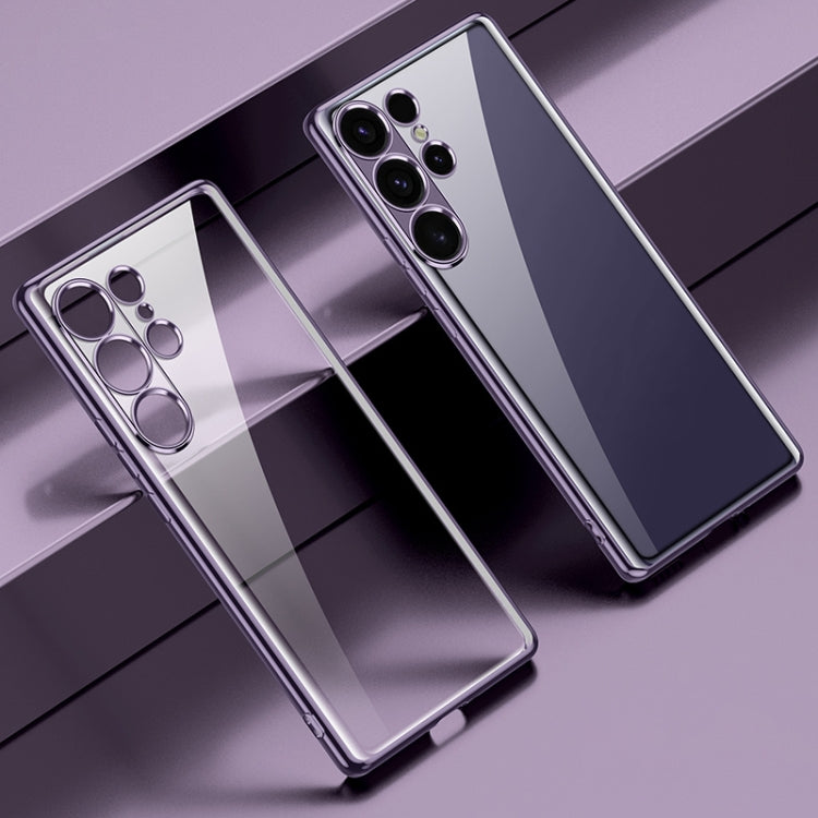 For Samsung Galaxy S25 Ultra 5G SULADA Electroplating TPU Transparent Phone Case