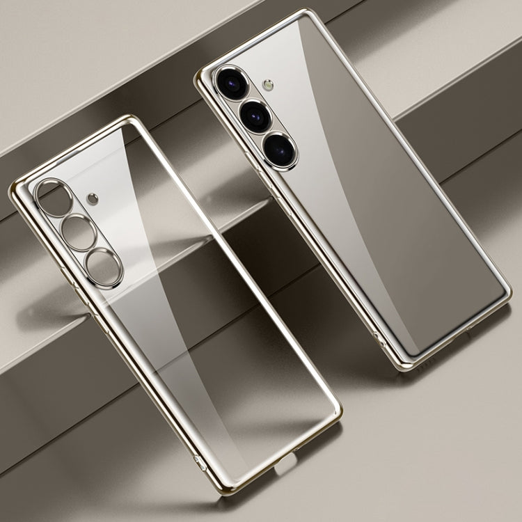 For Samsung Galaxy S25+ 5G SULADA Electroplating TPU Transparent Phone Case