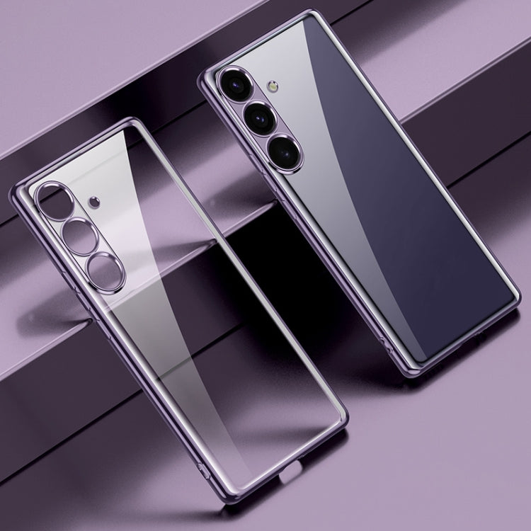 For Samsung Galaxy S25+ 5G SULADA Electroplating TPU Transparent Phone Case