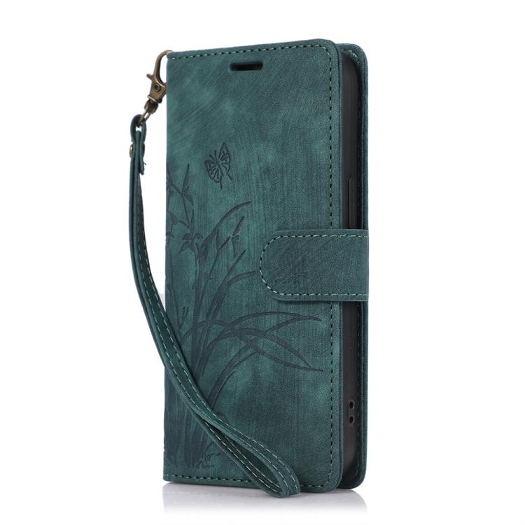 For Google Pixel 9 Pro XL / 10 Pro XL Orchid Butterfly Embossed Leather Phone Case