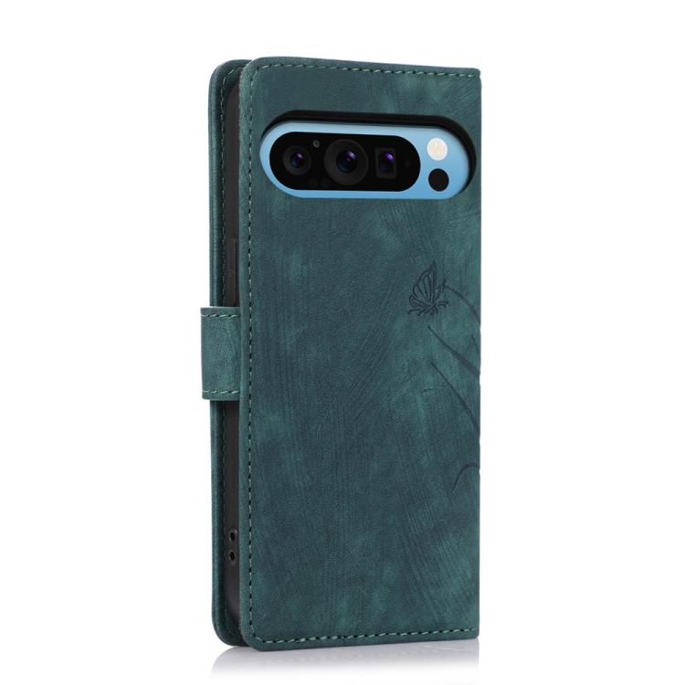 For Google Pixel 9 Pro XL / 10 Pro XL Orchid Butterfly Embossed Leather Phone Case