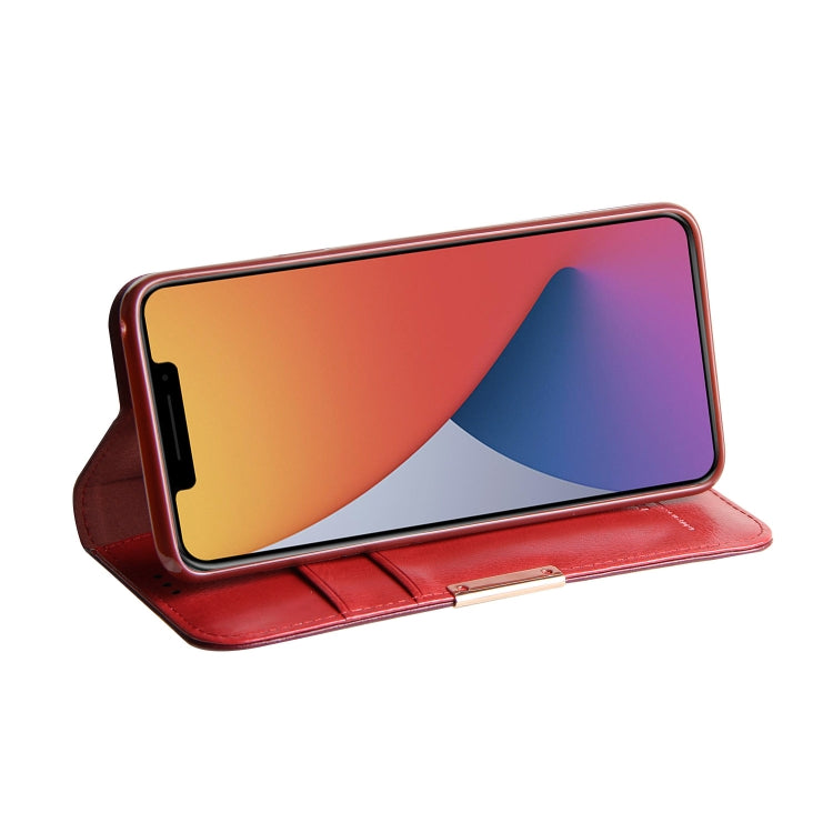 For iPhone 12 mini DZGOGO ROYALE II Series Magnetic Horizontal Flip Leather Case with Card Slots & Holder