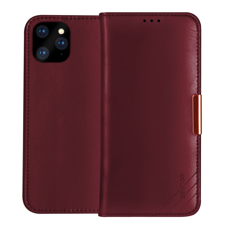 For iPhone 12 Pro Max DZGOGO ROYALE II Series Magnetic Horizontal Flip Leather Case with Card Slots & Holder(Red)