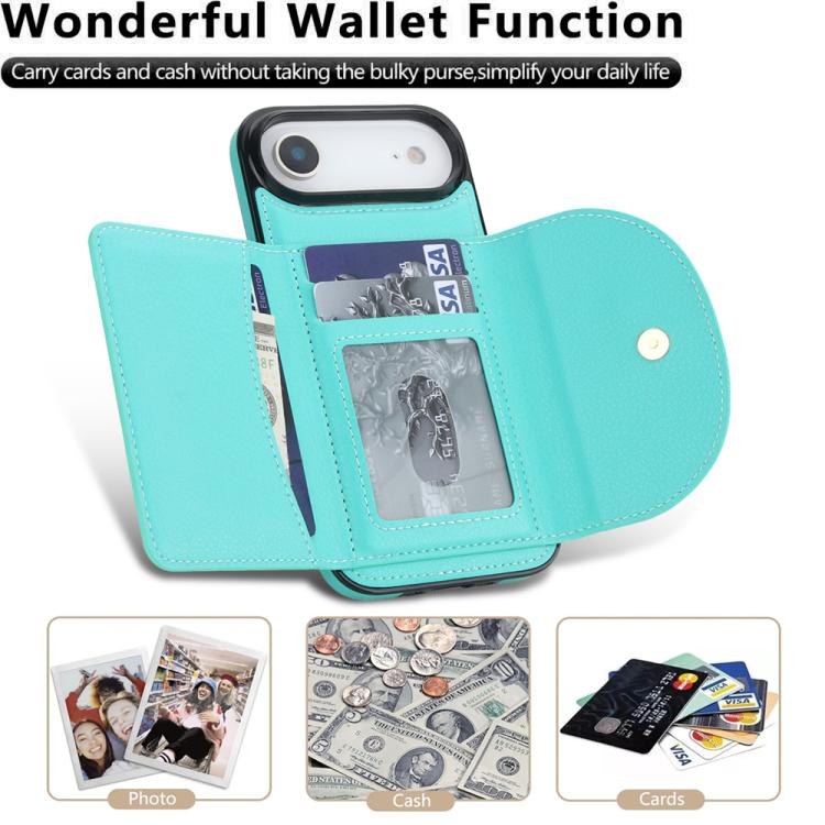 For iPhone Air Ring Holder Card Bag Skin Feel Phone Case