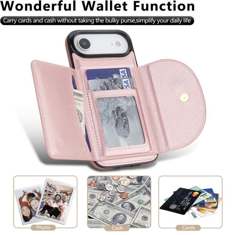 For iPhone Air Ring Holder Card Bag Skin Feel Phone Case