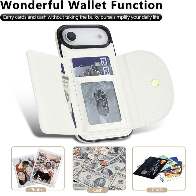 For iPhone Air Ring Holder Card Bag Skin Feel Phone Case