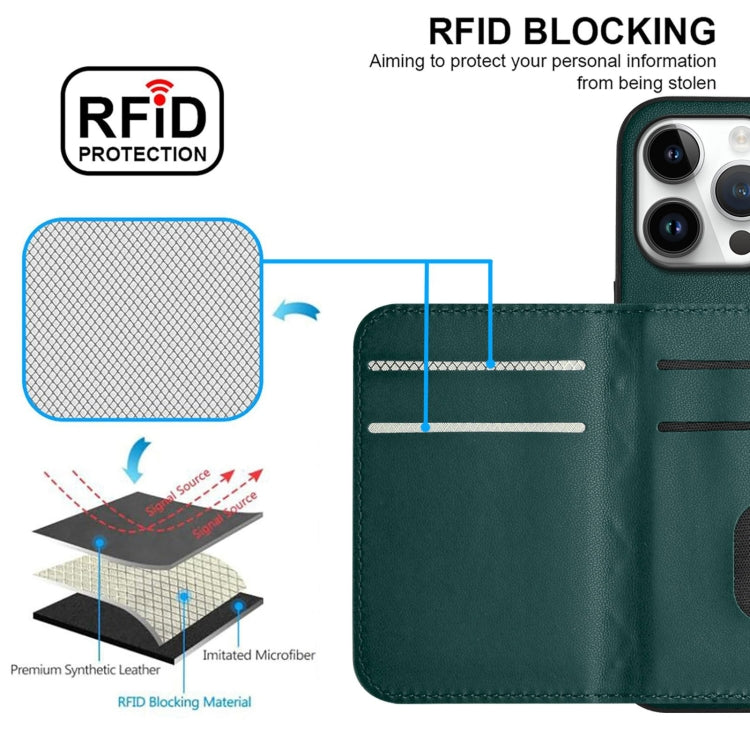 For iPhone 16 Pro Max Rhombic Texture Card Bag RFID Phone Case with Long Lanyard