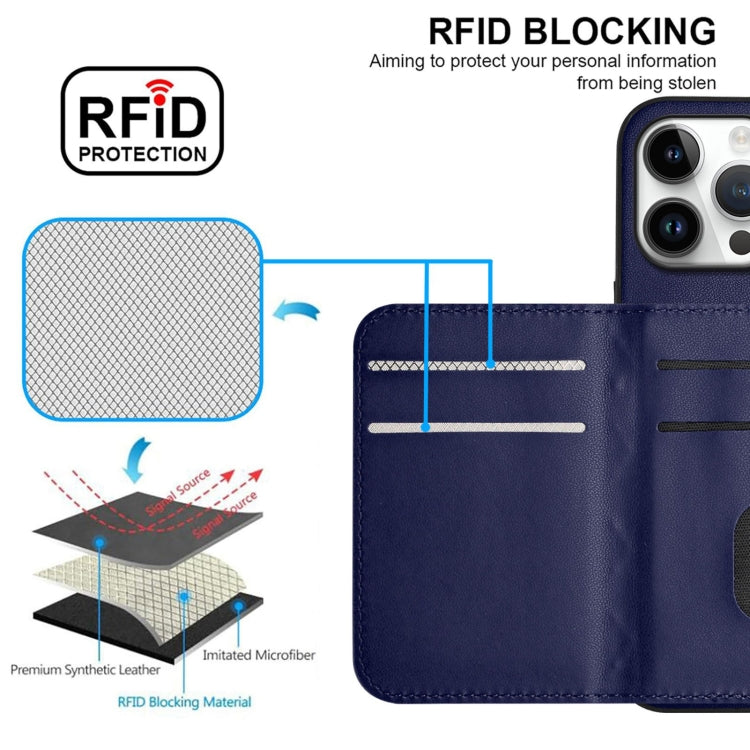 For iPhone 16 Pro Max Rhombic Texture Card Bag RFID Phone Case with Long Lanyard