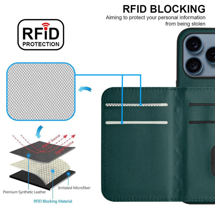 For iPhone 17 Pro Rhombic Texture Card Bag RFID Phone Case with Long Lanyard