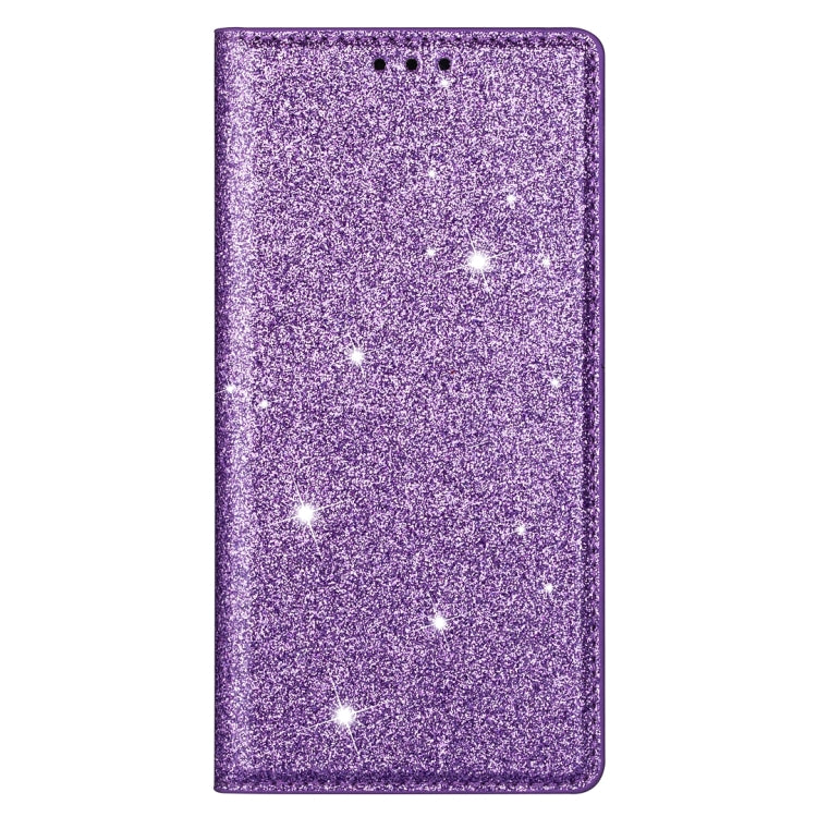 For Huawei P40 Lite Ultrathin Glitter Magnetic Horizontal Flip Leather Case with Holder & Card Slots