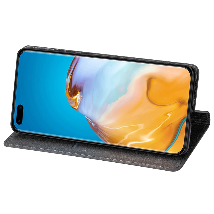 For Huawei P40 Ultrathin Glitter Magnetic Horizontal Flip Leather Case with Holder & Card Slots