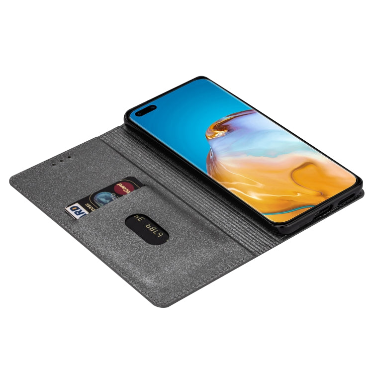 For Huawei P40 Ultrathin Glitter Magnetic Horizontal Flip Leather Case with Holder & Card Slots