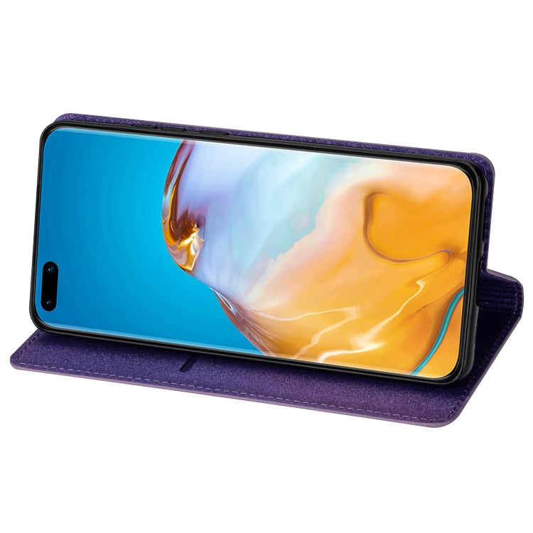 For Huawei P40 Ultrathin Glitter Magnetic Horizontal Flip Leather Case with Holder & Card Slots