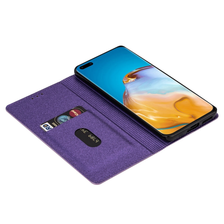 For Huawei P40 Ultrathin Glitter Magnetic Horizontal Flip Leather Case with Holder & Card Slots