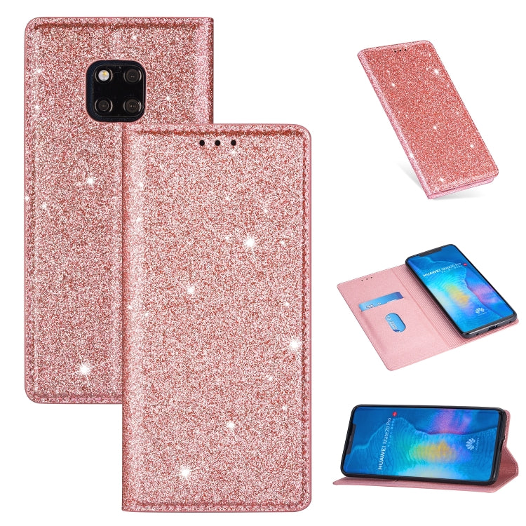 For Huawei Mate 20 Pro Ultrathin Glitter Magnetic Horizontal Flip Leather Case with Holder & Card Slots