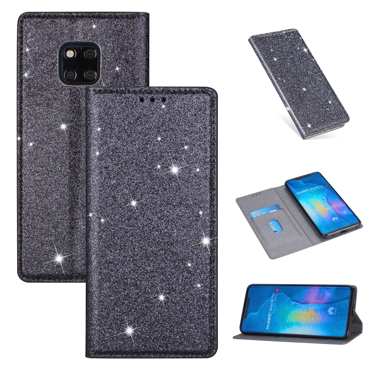 For Huawei Mate 20 Pro Ultrathin Glitter Magnetic Horizontal Flip Leather Case with Holder & Card Slots