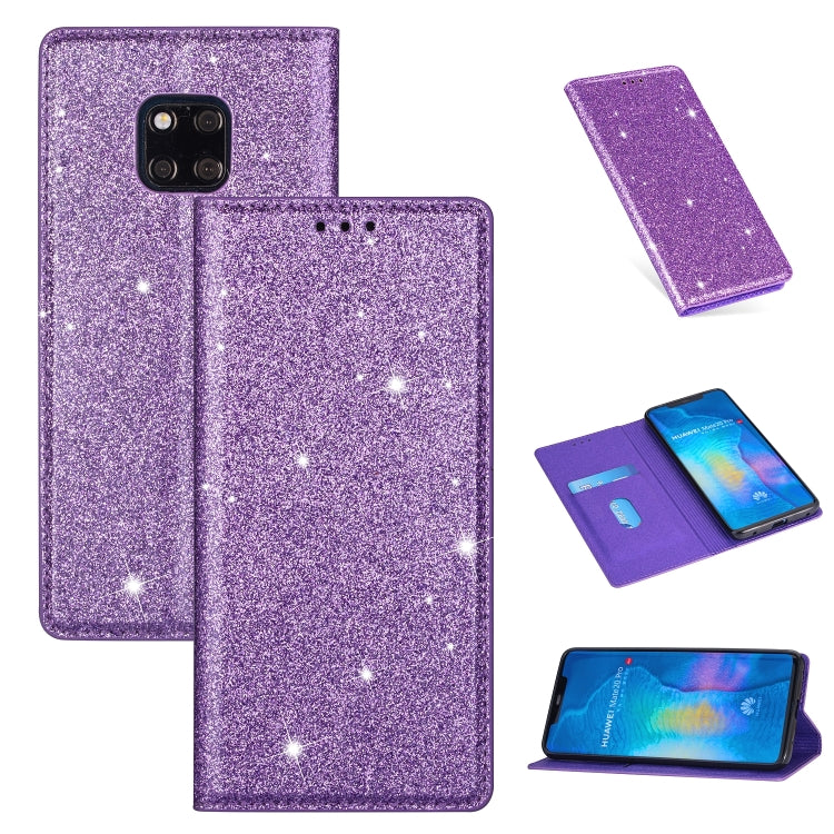 For Huawei Mate 20 Pro Ultrathin Glitter Magnetic Horizontal Flip Leather Case with Holder & Card Slots