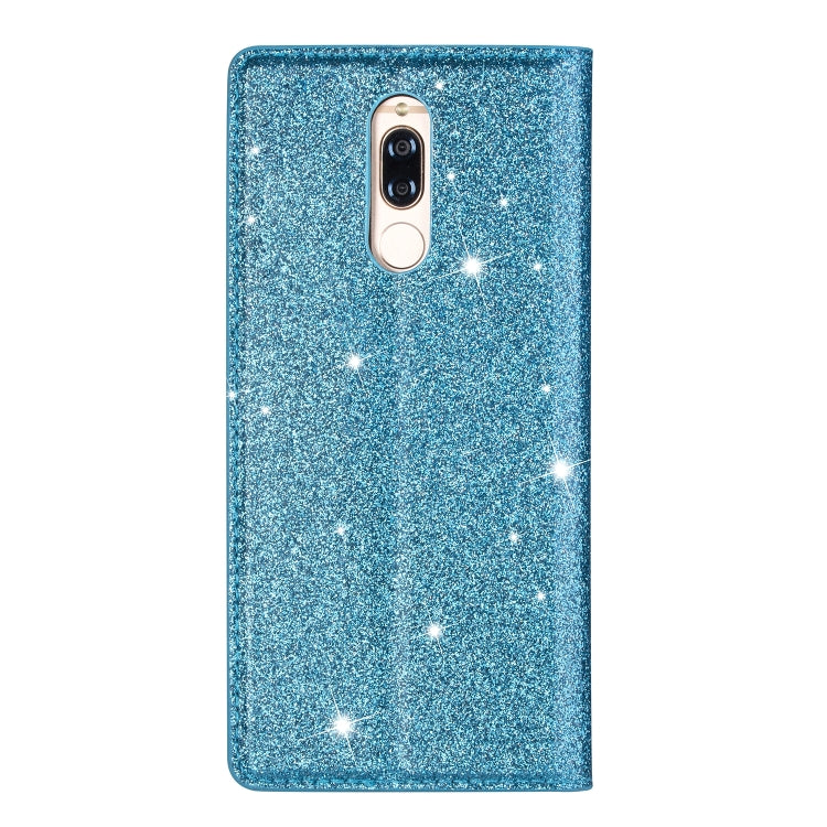For Huawei Mate 10 Lite Ultrathin Glitter Magnetic Horizontal Flip Leather Case with Holder & Card Slots