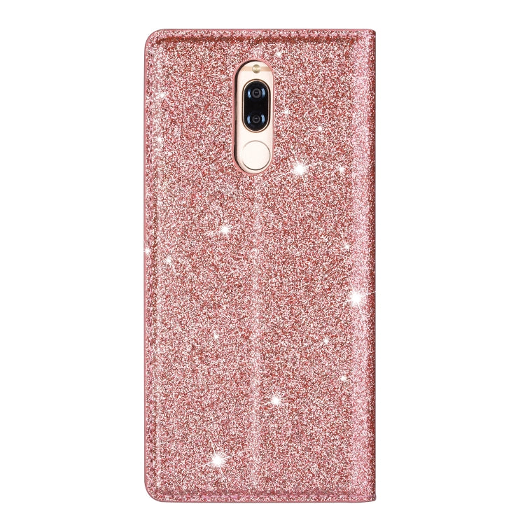 For Huawei Mate 10 Lite Ultrathin Glitter Magnetic Horizontal Flip Leather Case with Holder & Card Slots