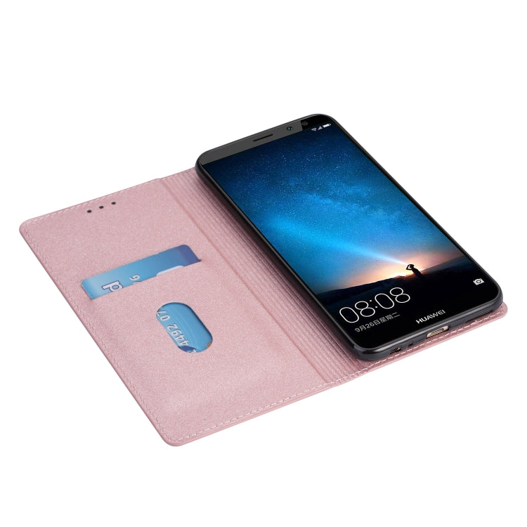 For Huawei Mate 10 Lite Ultrathin Glitter Magnetic Horizontal Flip Leather Case with Holder & Card Slots