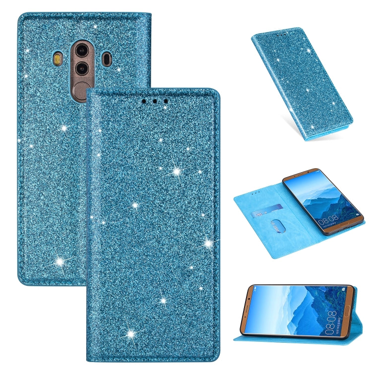 For Huawei Mate 10 Pro Ultrathin Glitter Magnetic Horizontal Flip Leather Case with Holder & Card Slots