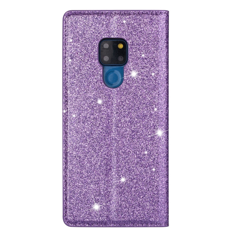 For Huawei Mate 20 Ultrathin Glitter Magnetic Horizontal Flip Leather Case with Holder & Card Slots